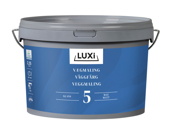 Vægmaling 5 hvid 2,25 liter - LUXI®